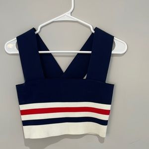 LF: striped crop top